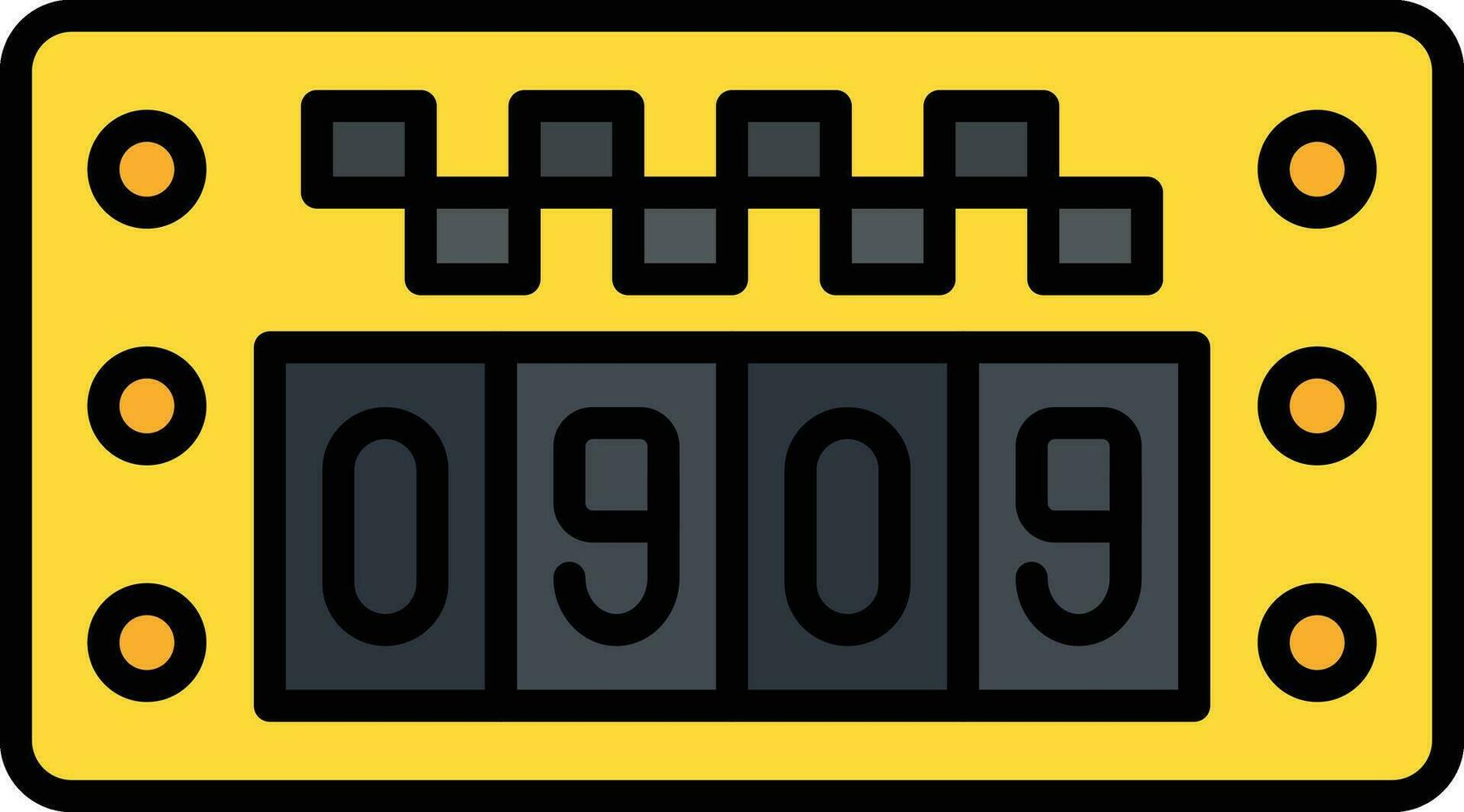 Taxi metro vector icono