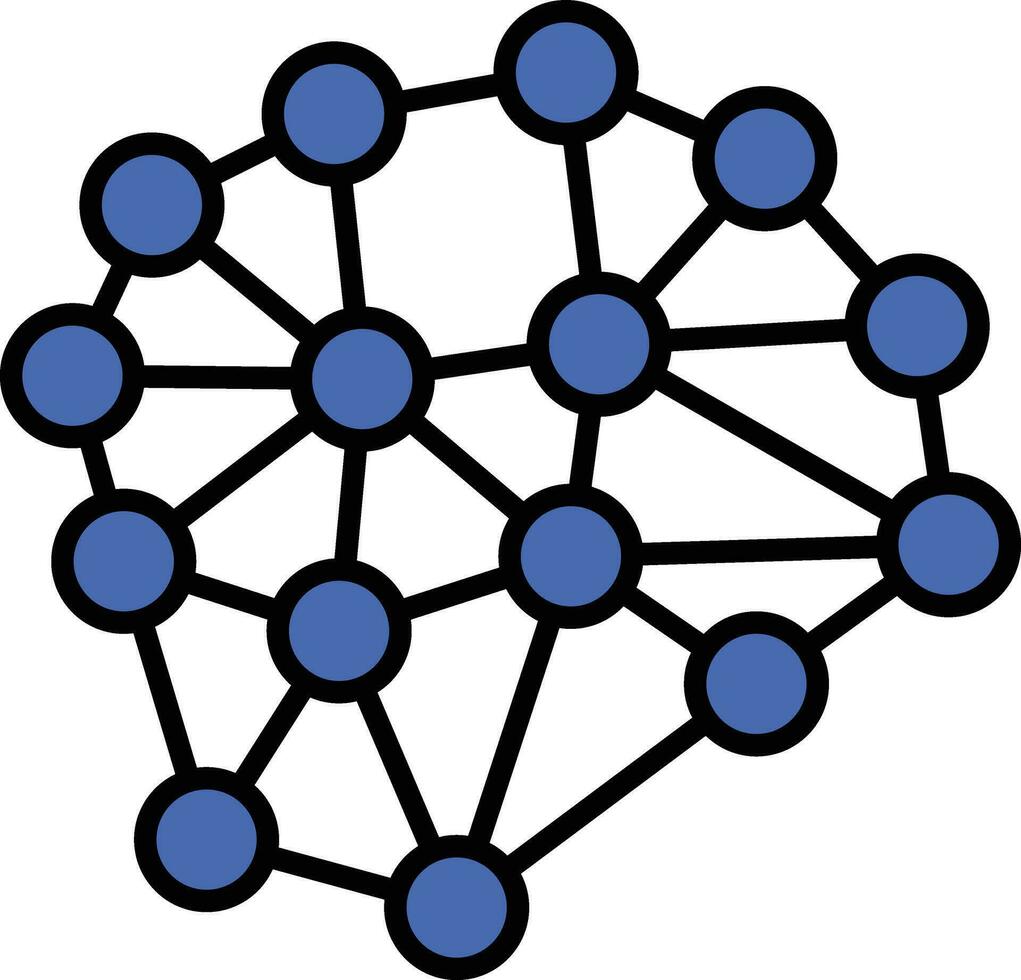 neuronas circuito vector icono