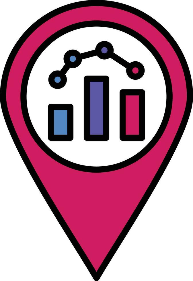Location Analytics Vector Icon
