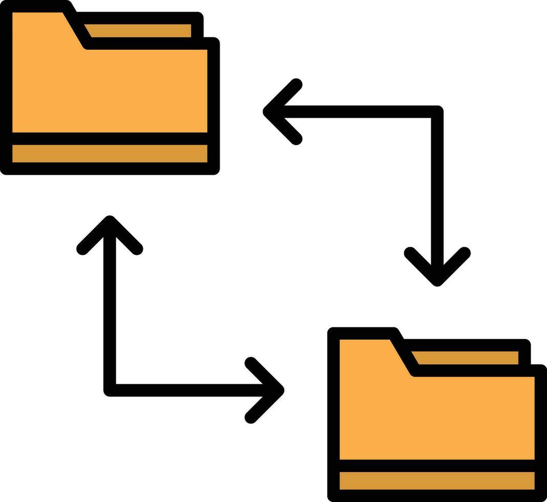 icono de vector de intercambio de archivos