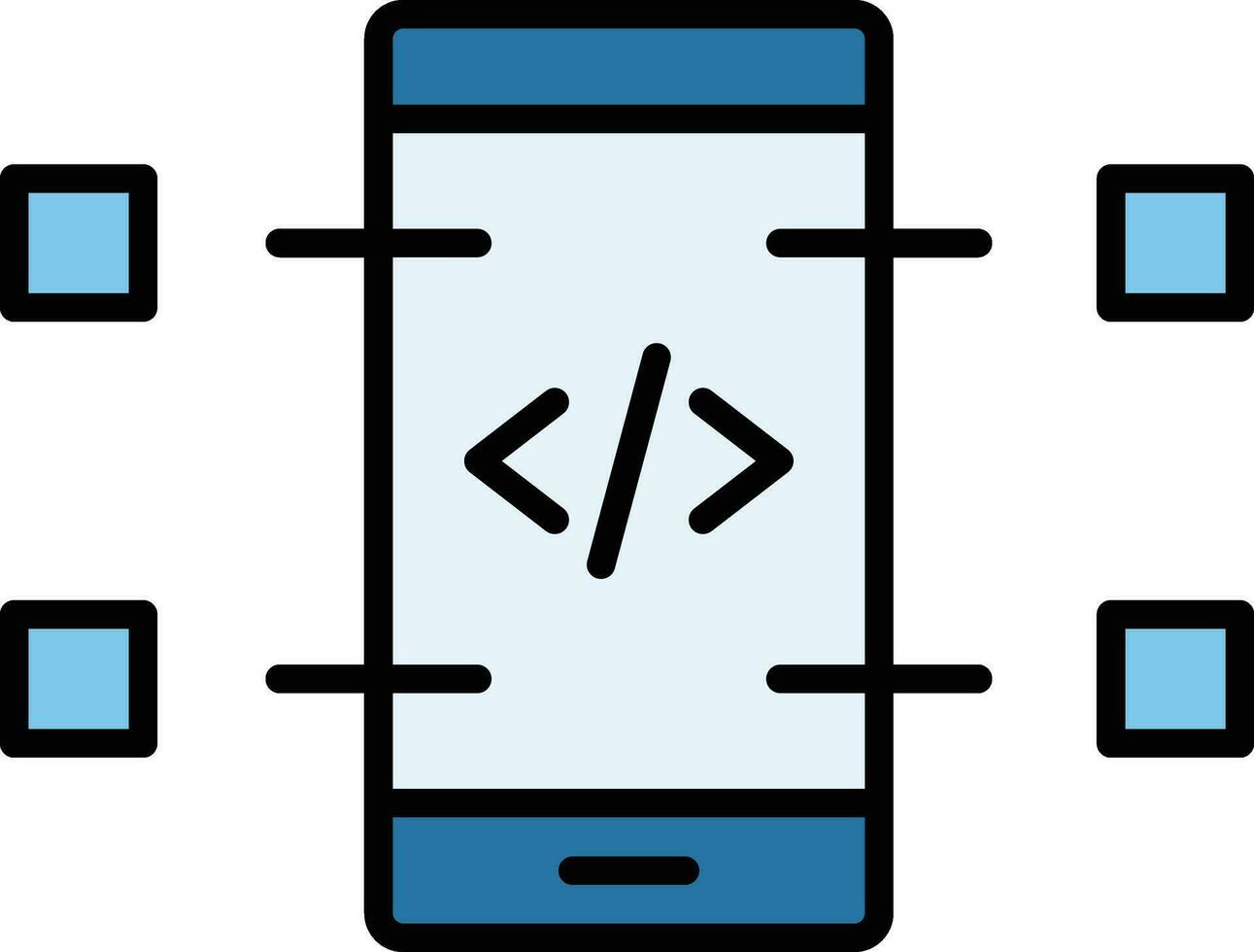 Mobile Coding Vector Icon