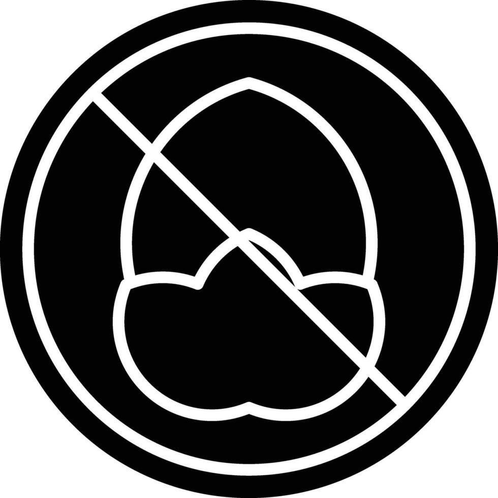 Nut Free Food Vector Icon