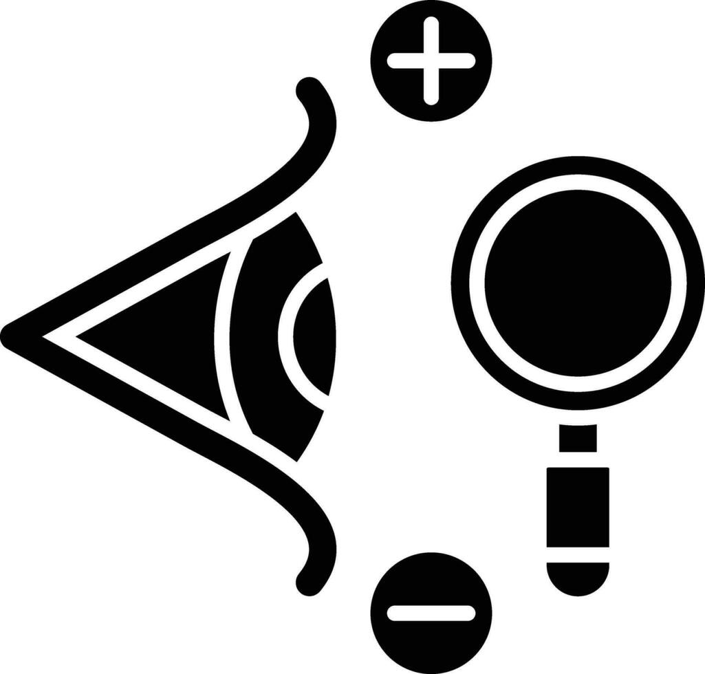 Manual Eye Examination Vector Icon