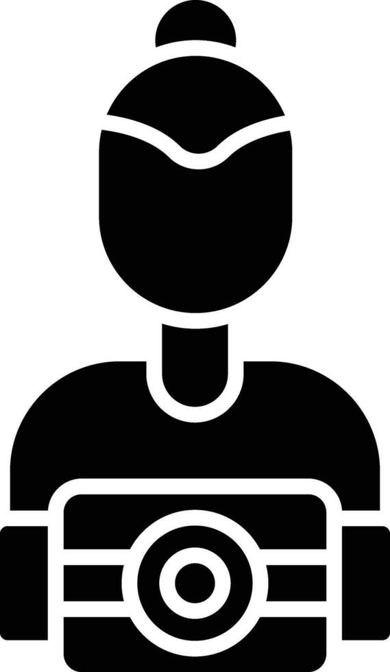 Photographer Female Vector Icon