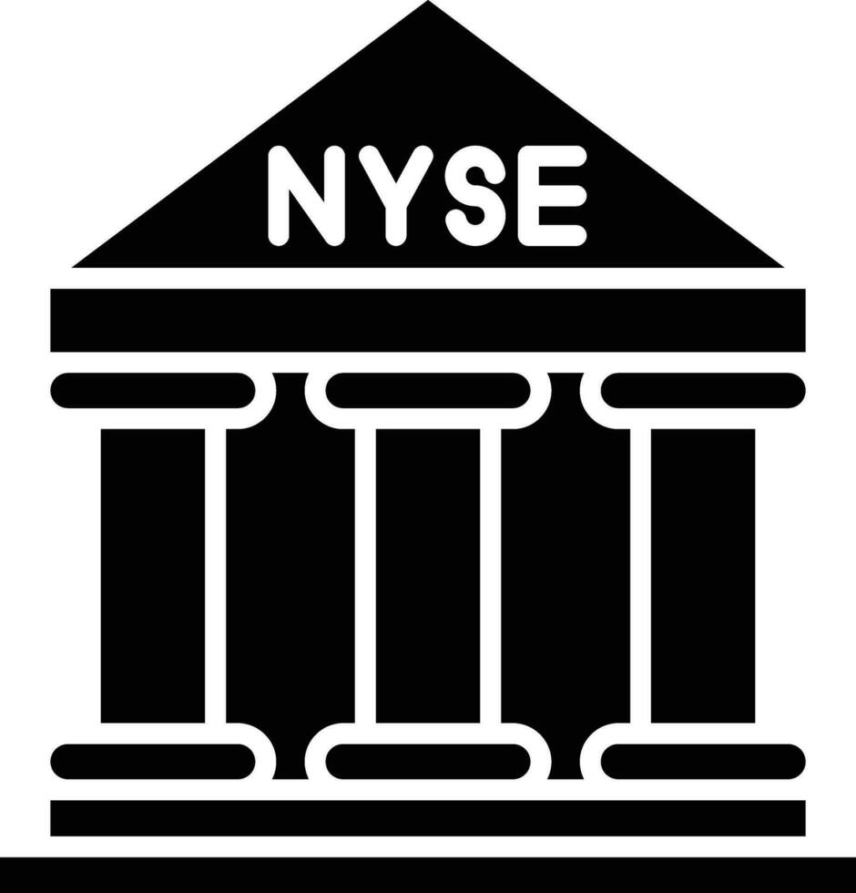 bolsa de Nueva York vector icono