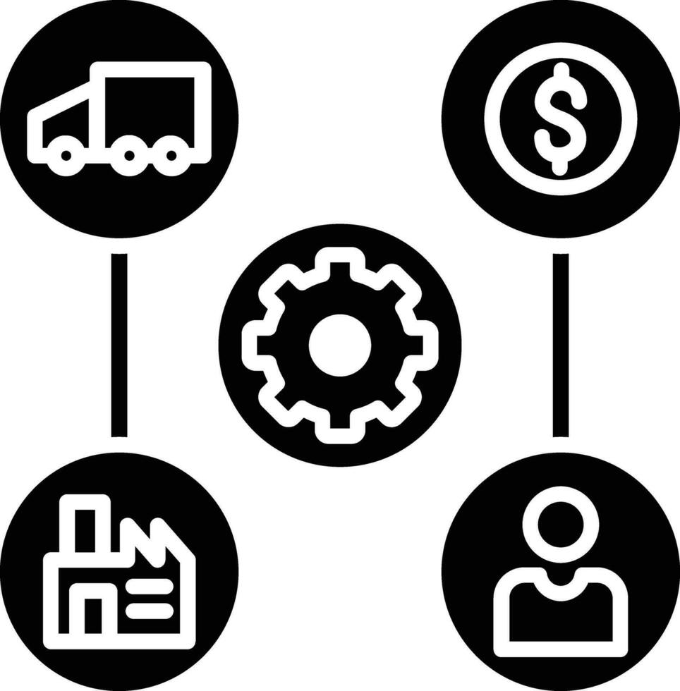 Circular Supply Chain Vector Icon