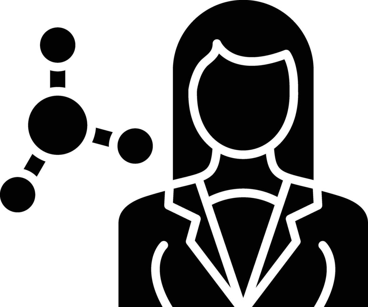 Scientist Female Vector Icon