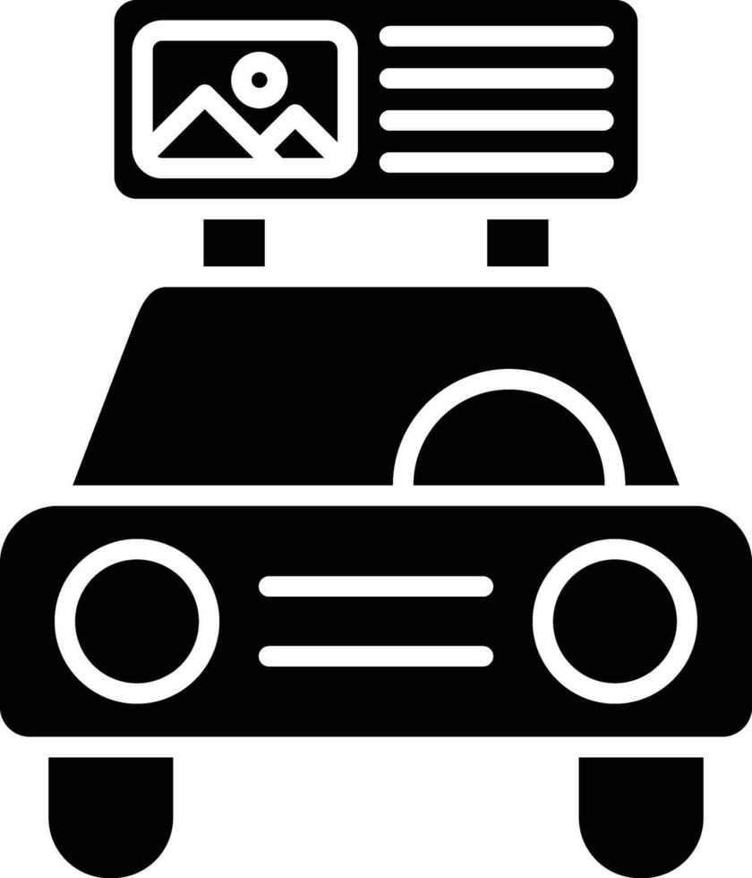 Taxi monitor vector icono