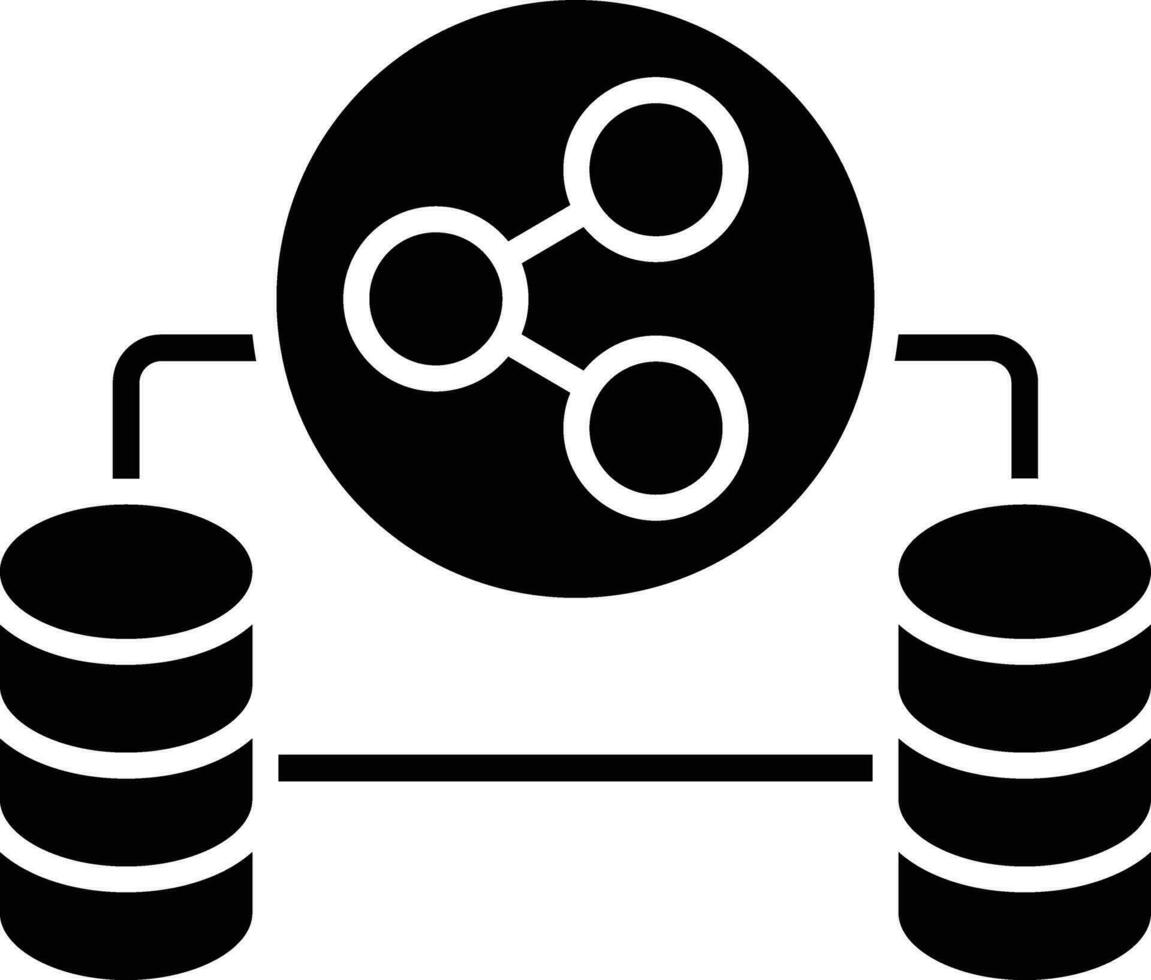 Database Sharing Vector Icon