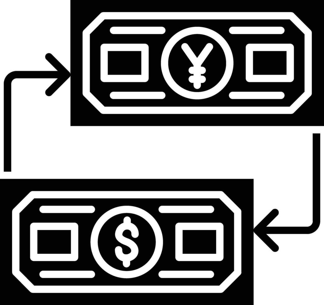 exterior moneda intercambiar vector icono