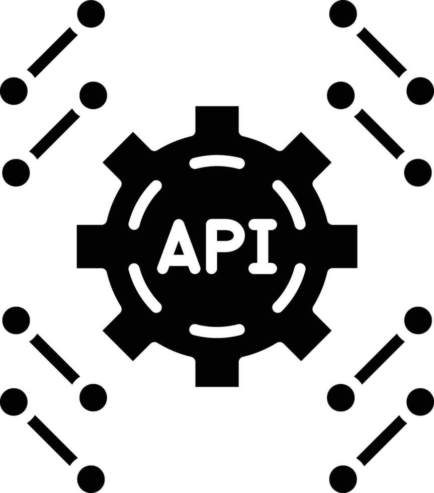 icono de vector de api