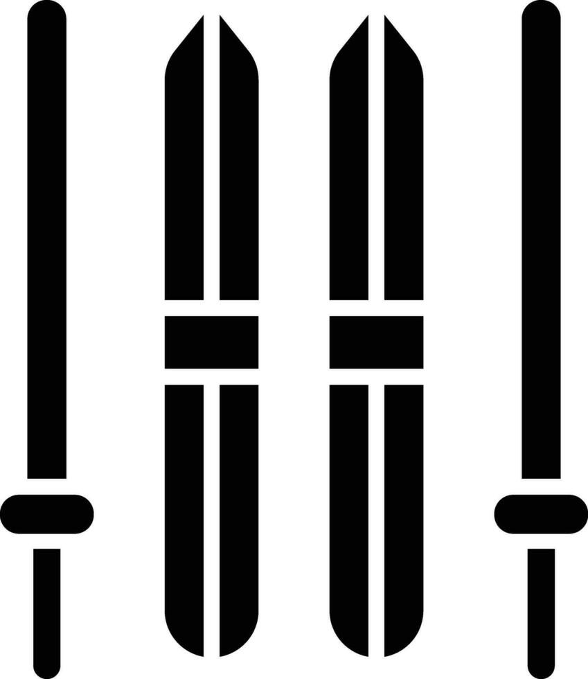Viking Skis Vector Icon