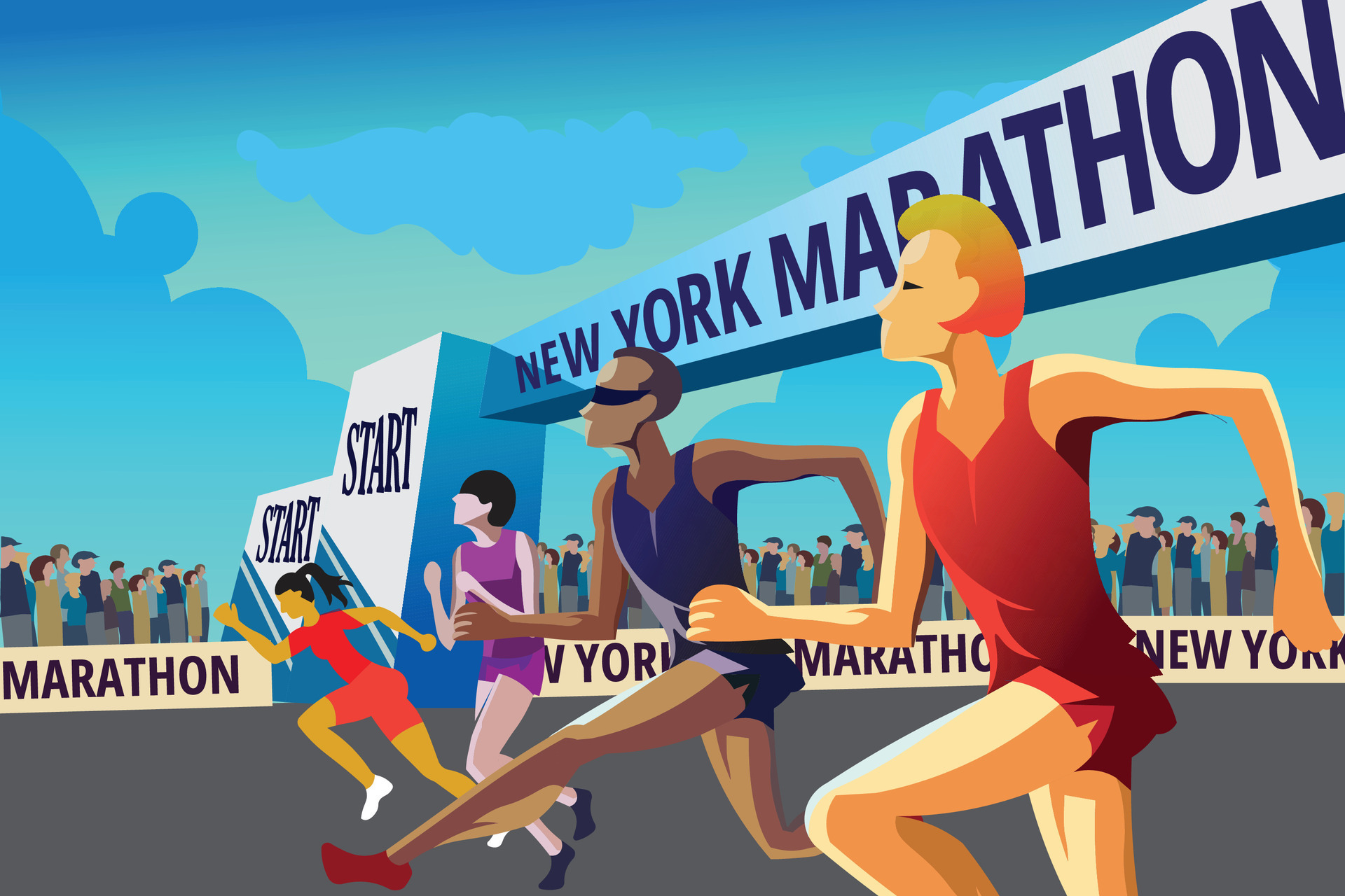 I Will Give You An Amazing Vintage Posters Designs, marathon new york
