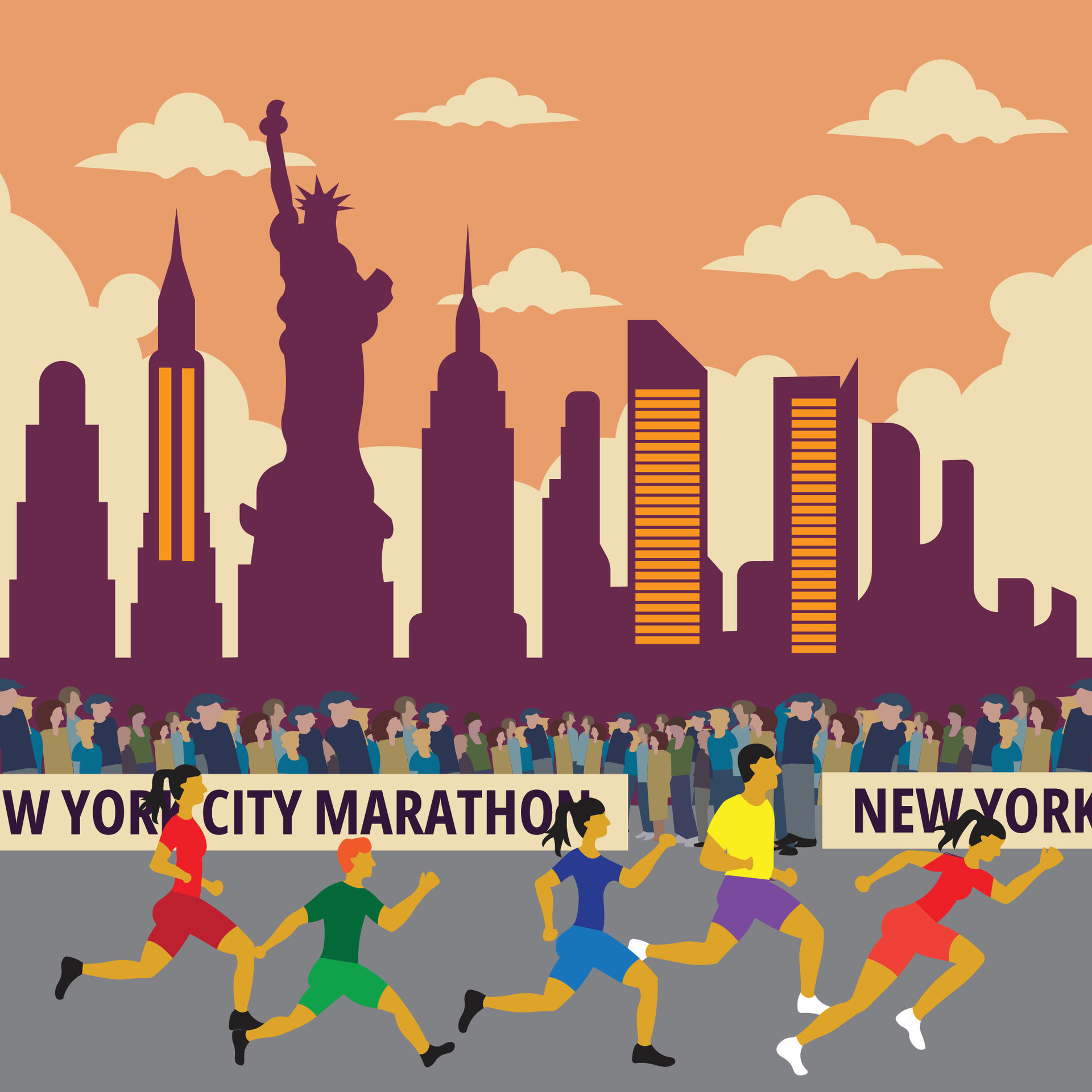 I Will Give You An Amazing Vintage Posters Designs, marathon new york