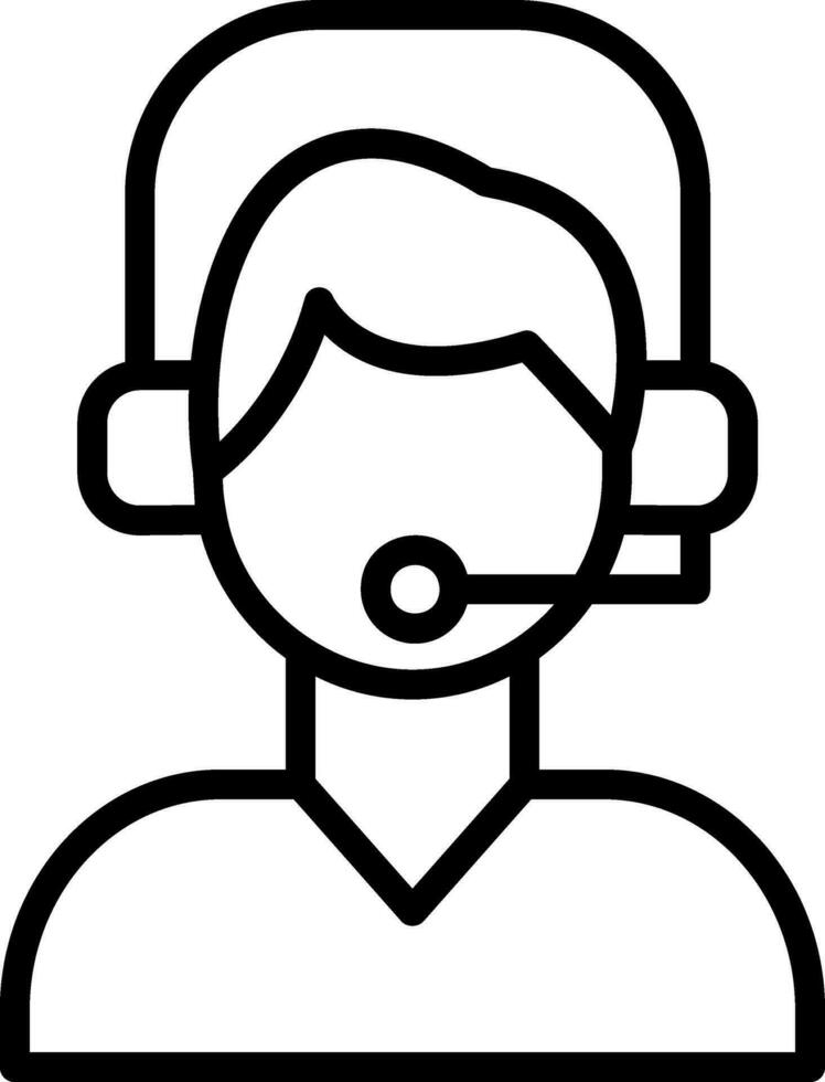 Customer Service Agent Vector Icon Design