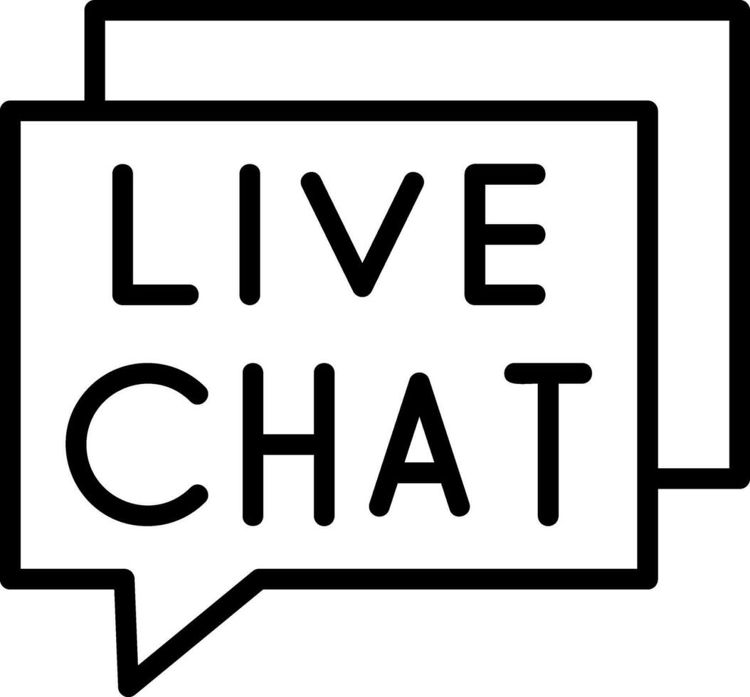 diseño de icono de vector de chat en vivo