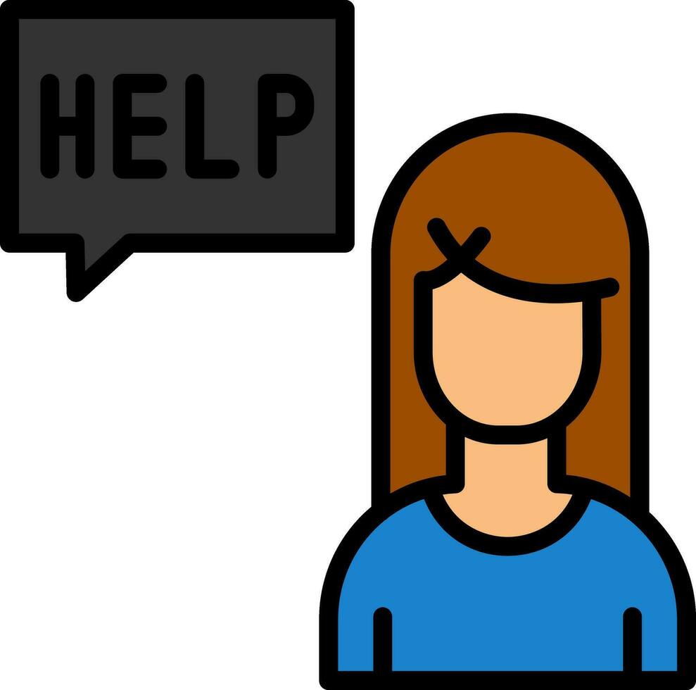 Ask for help Vector Icon Design