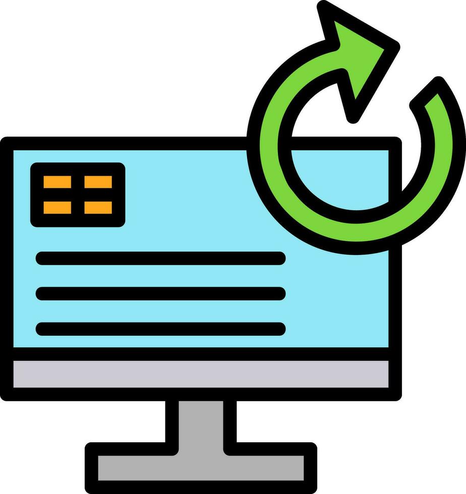 System Restore Vector Icon Design