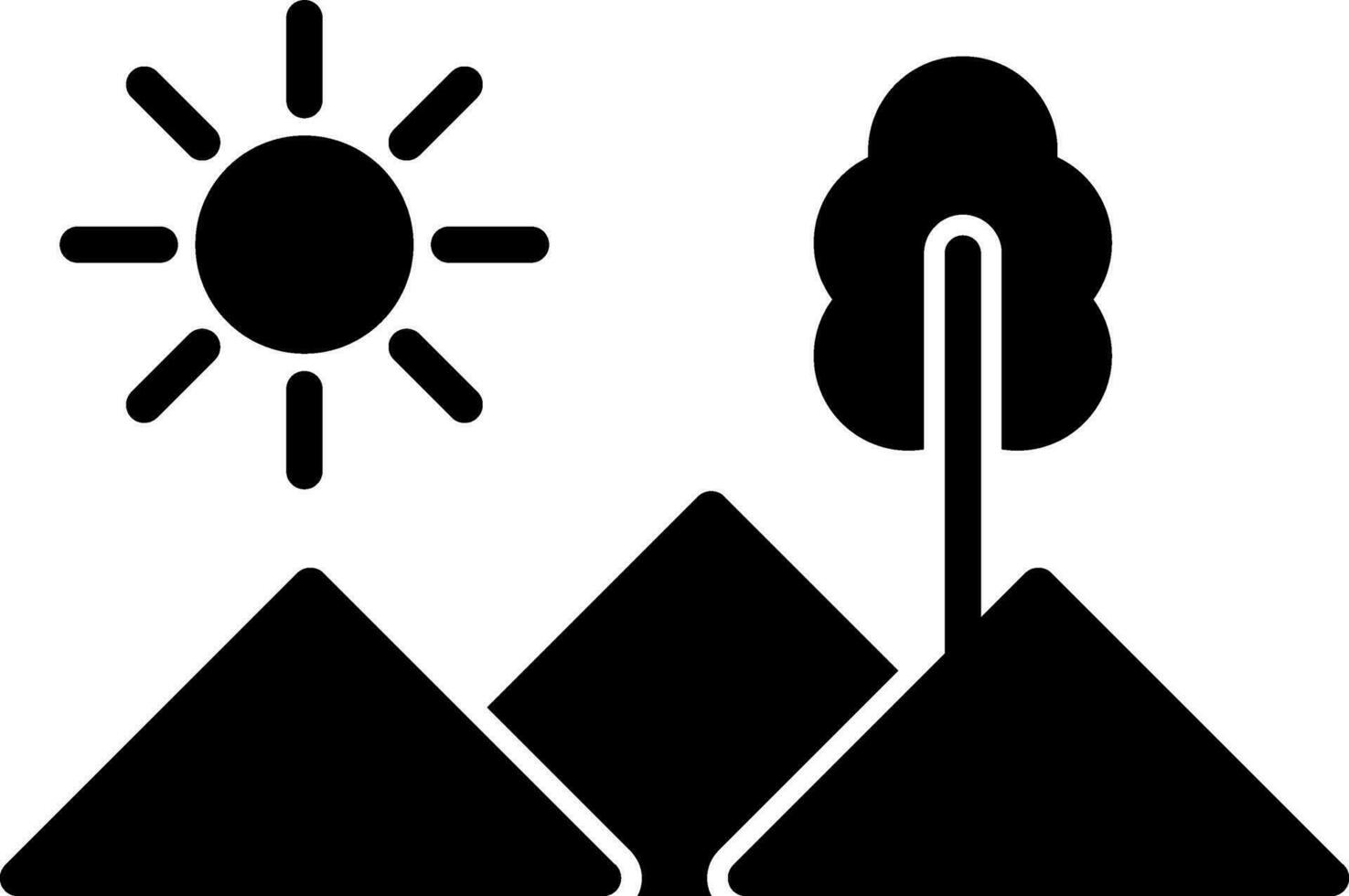 Mountains Vector Icon Design