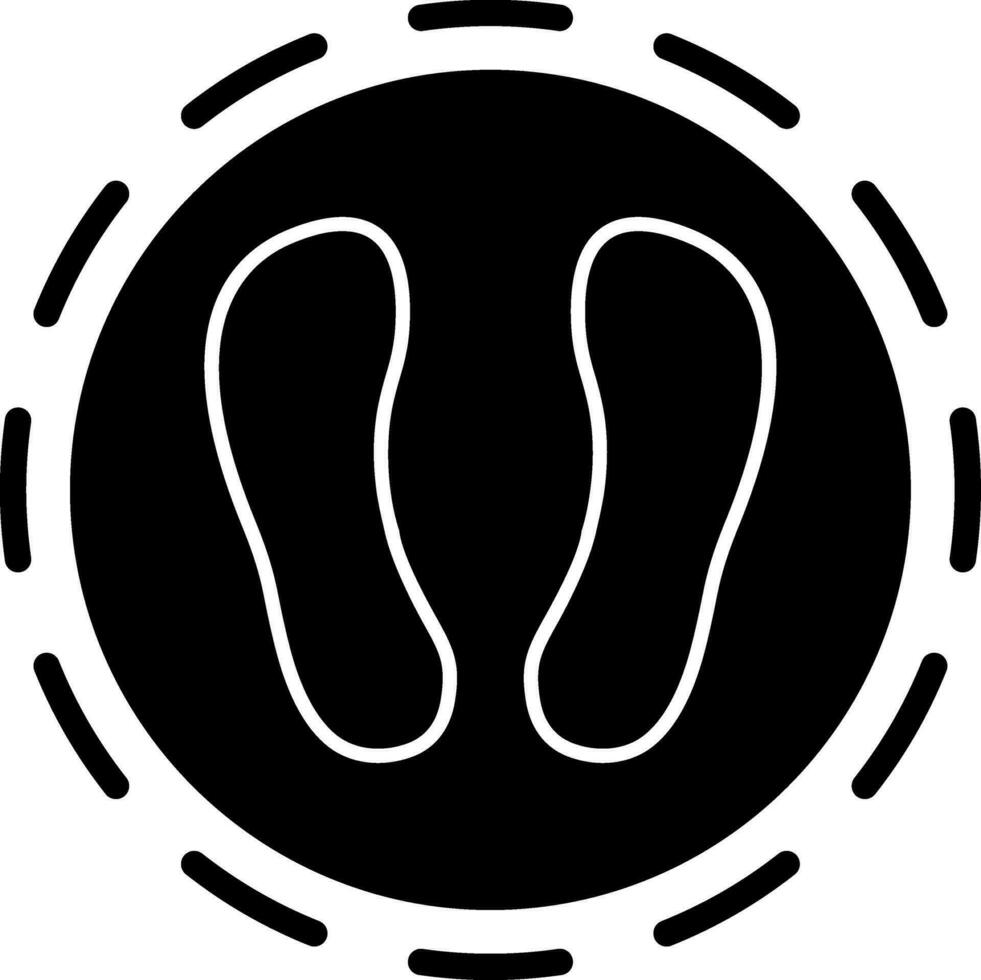 Shoe print Vector Icon Design
