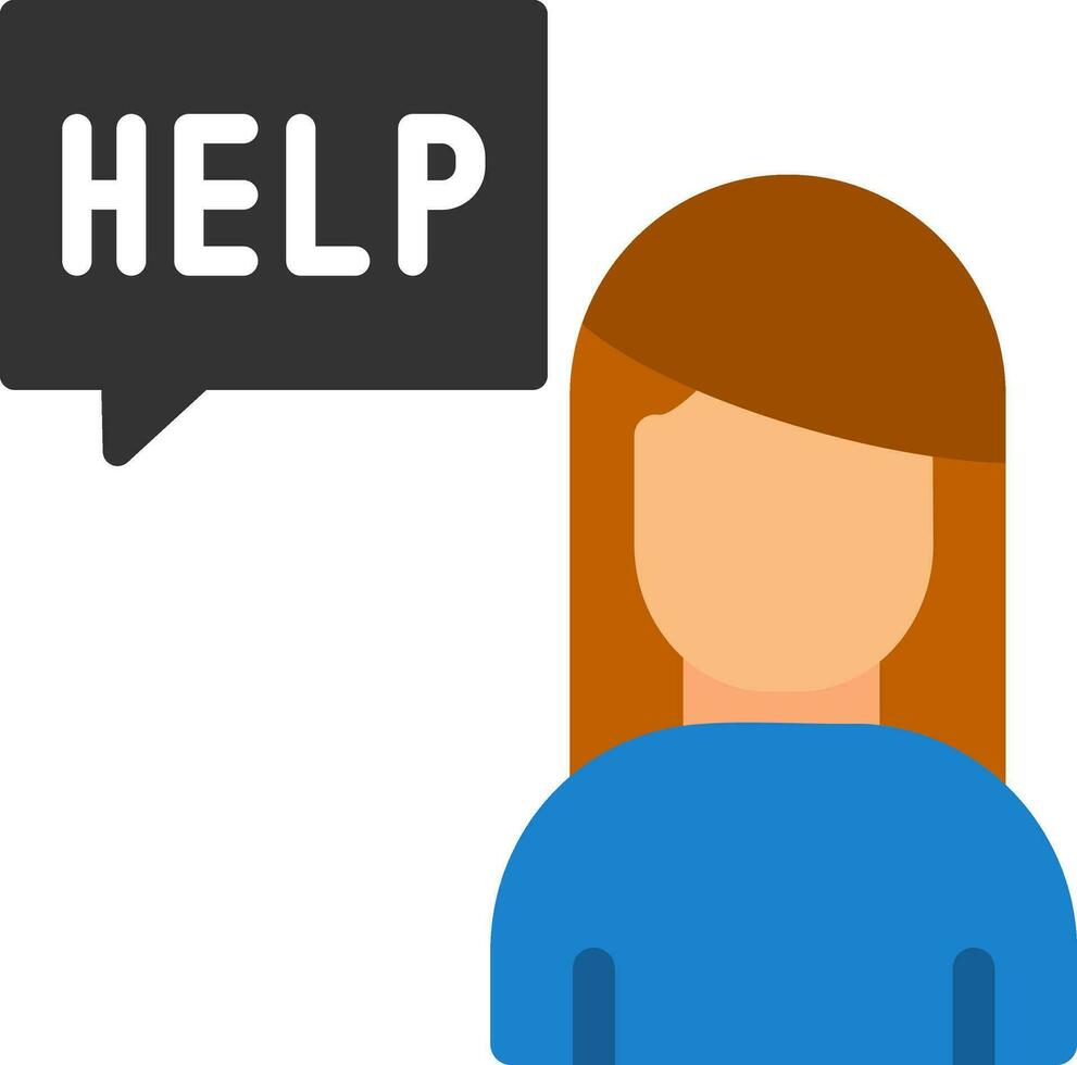 Ask for help Vector Icon Design