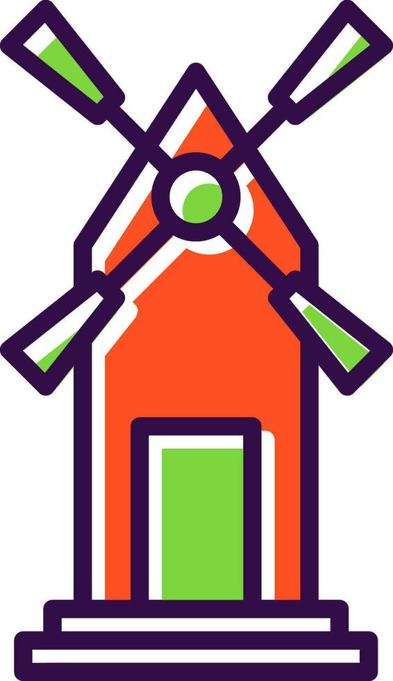 Windmill Vector Icon Design