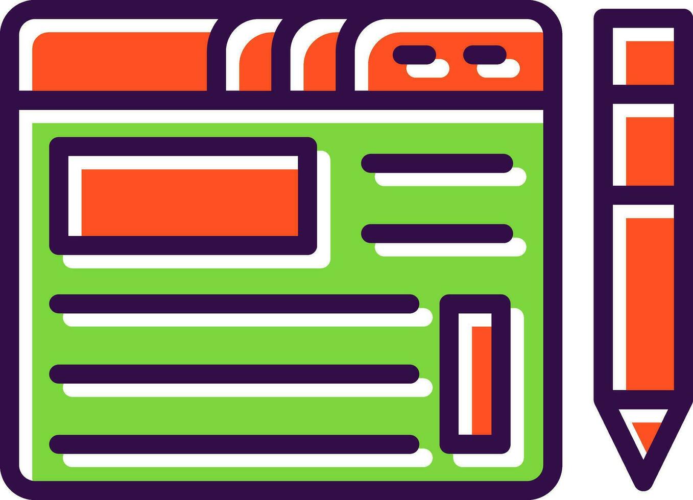 Blogging Vector Icon Design