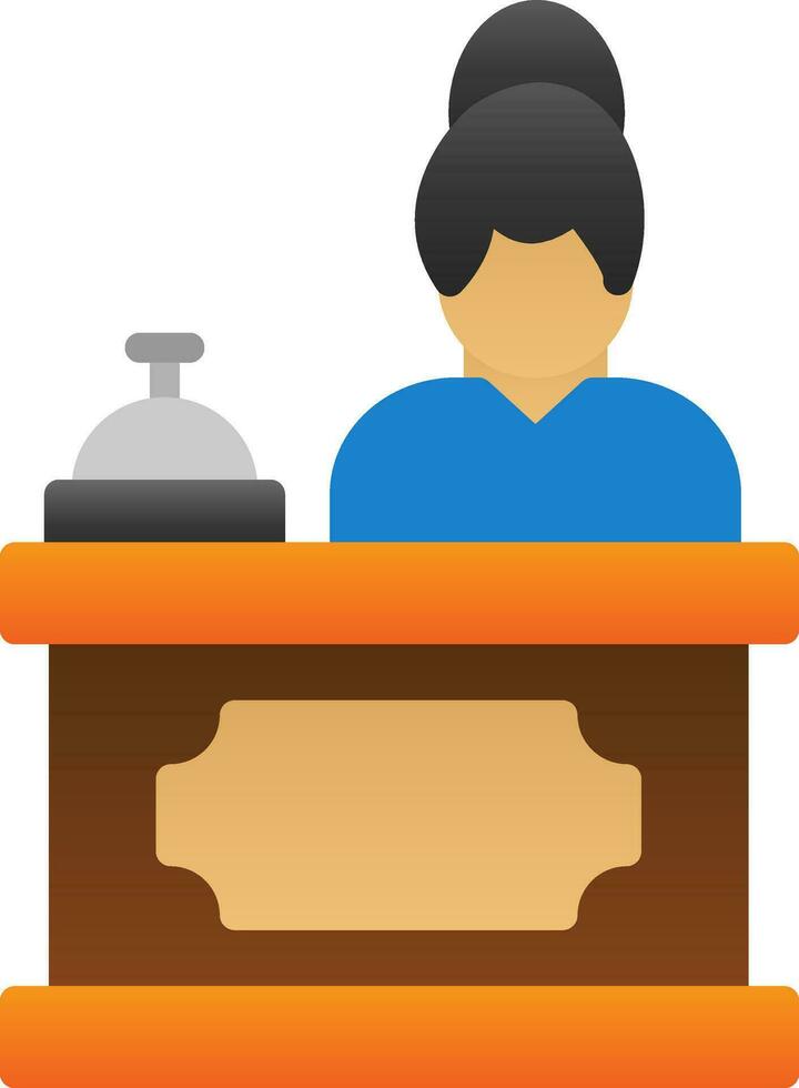 Receptionist Vector Icon Design