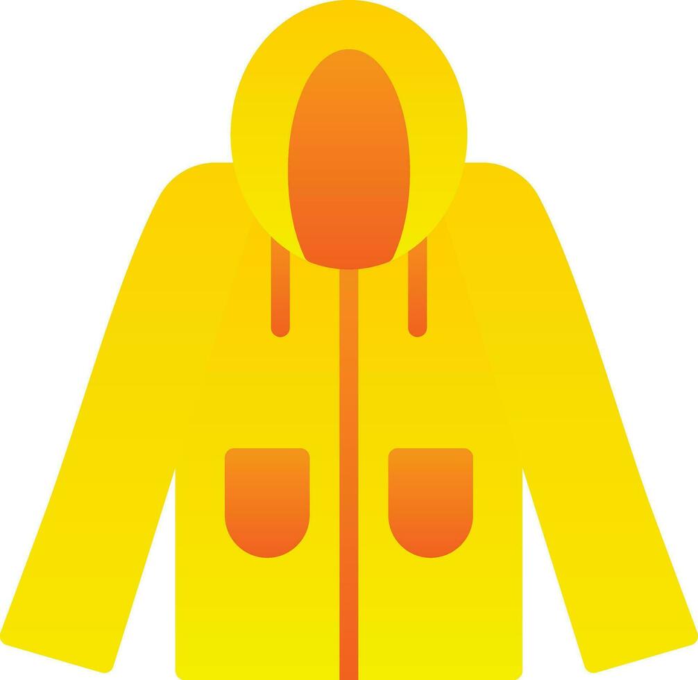Raincoat Vector Icon Design