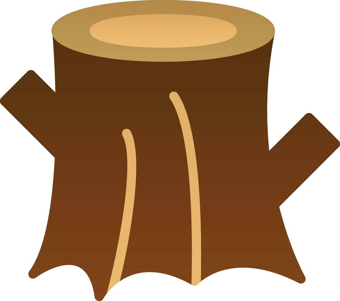 Tree stump Vector Icon Design