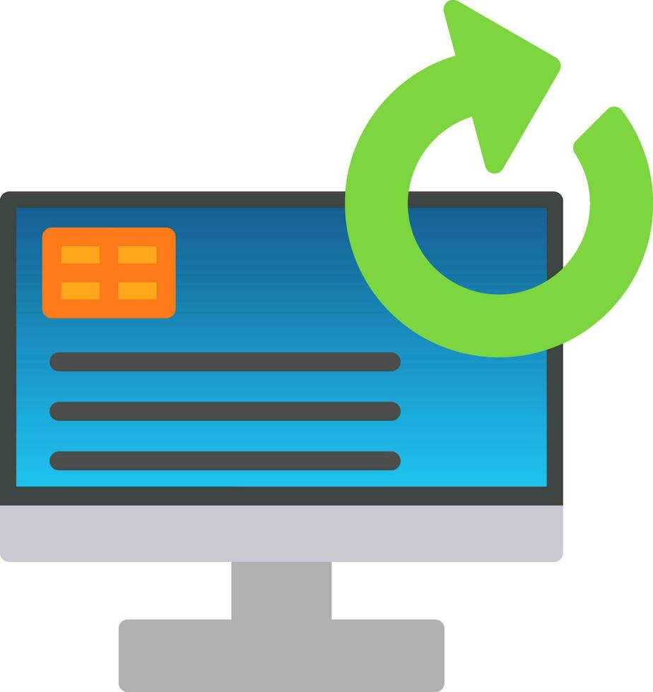 System Restore Vector Icon Design