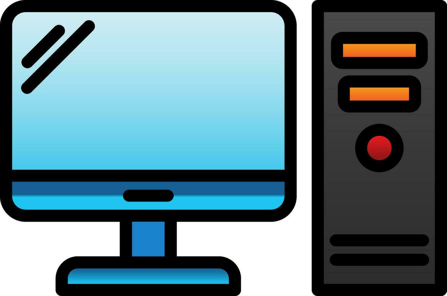 Computer Vector Icon Design