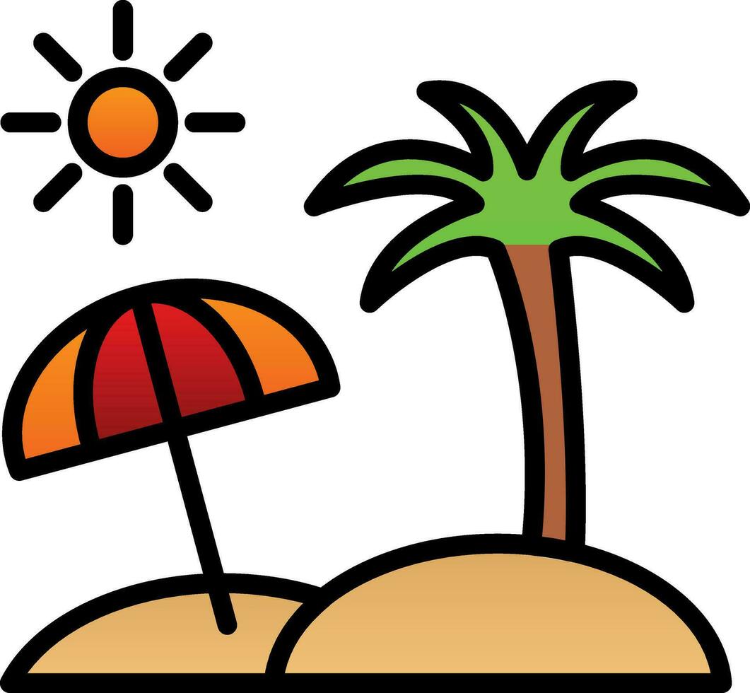 diseño de icono de vector de playa