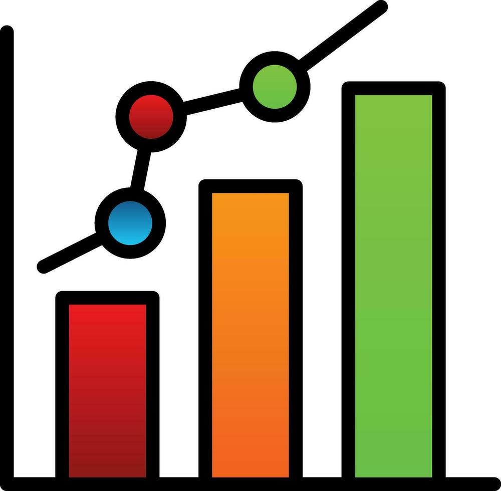 Bar chart Vector Icon Design