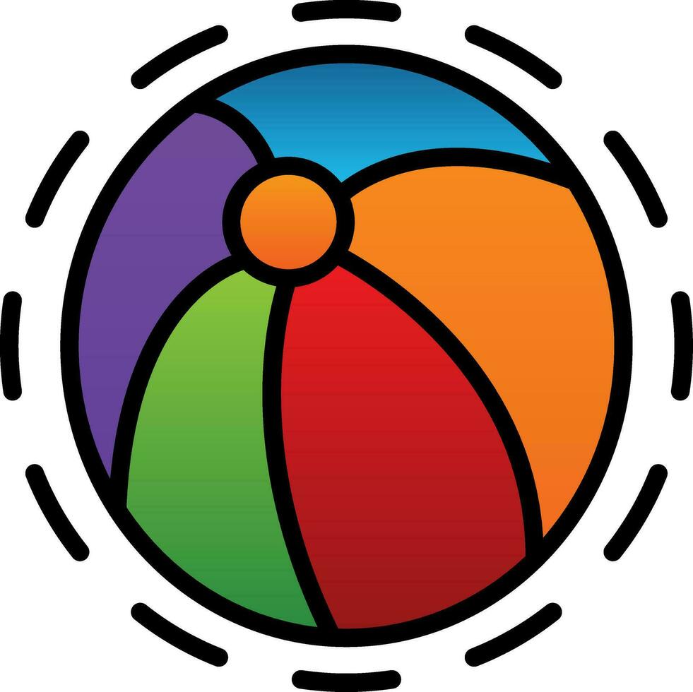 Beach ball Vector Icon Design