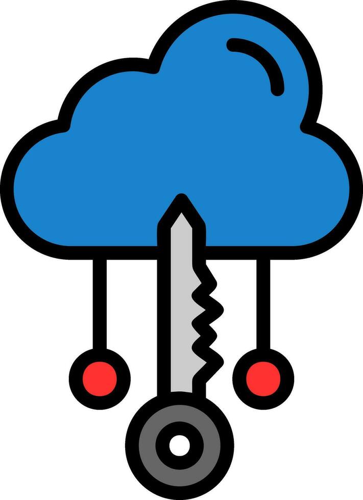 Cloud Access Vector Icon Design