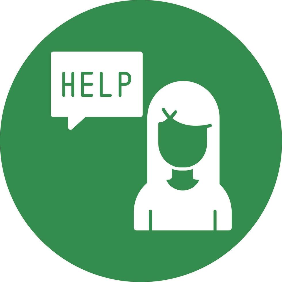 Ask for help Vector Icon Design