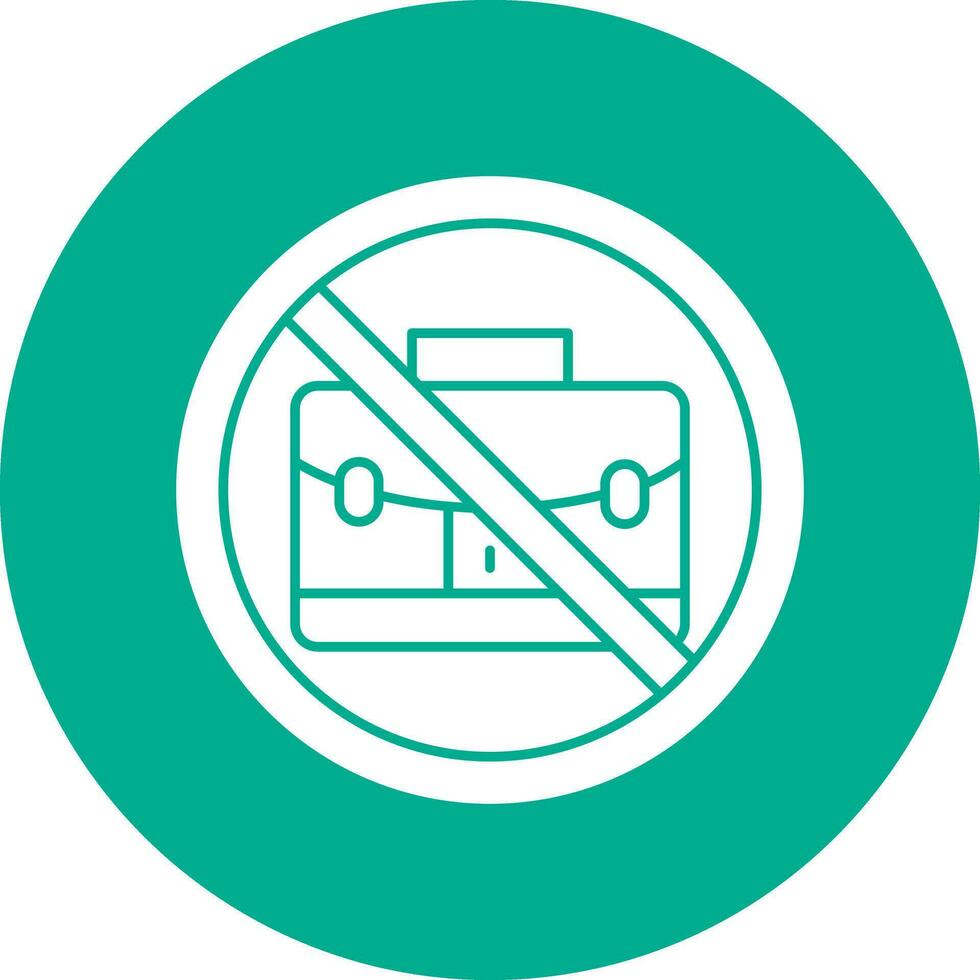 No bag Vector Icon Design