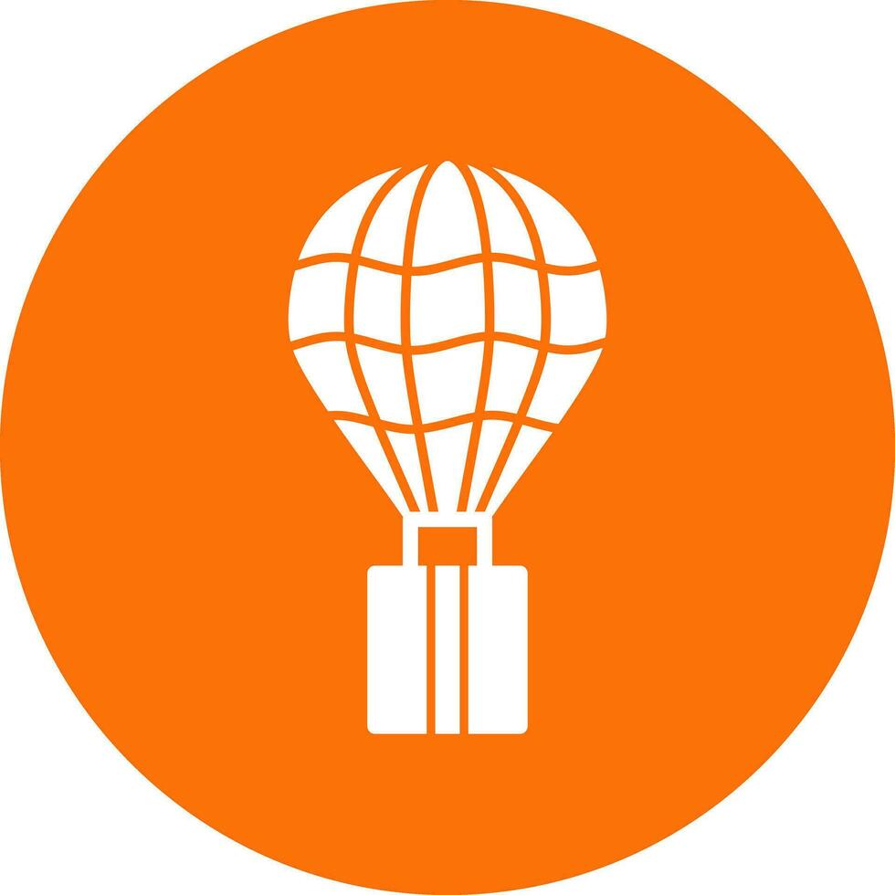 Hot air ballon Vector Icon Design