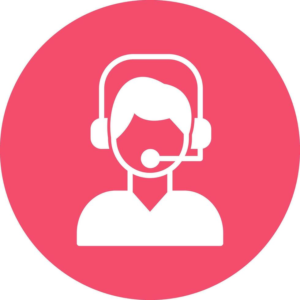 Customer Service Agent Vector Icon Design