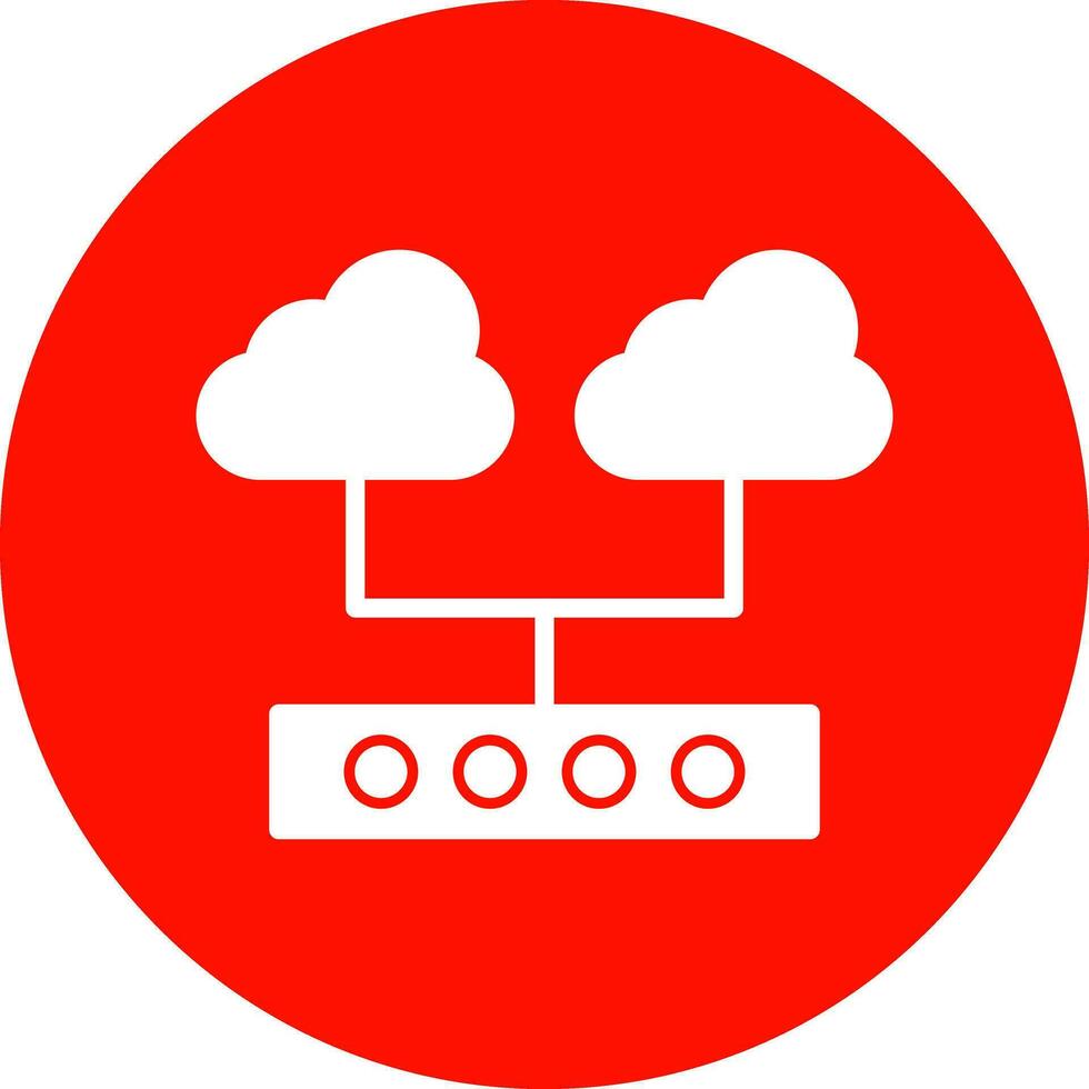 nube apoyo vector icono diseño