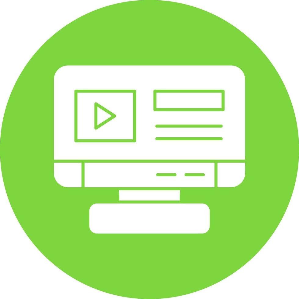 Online Streaming Vector Icon Design