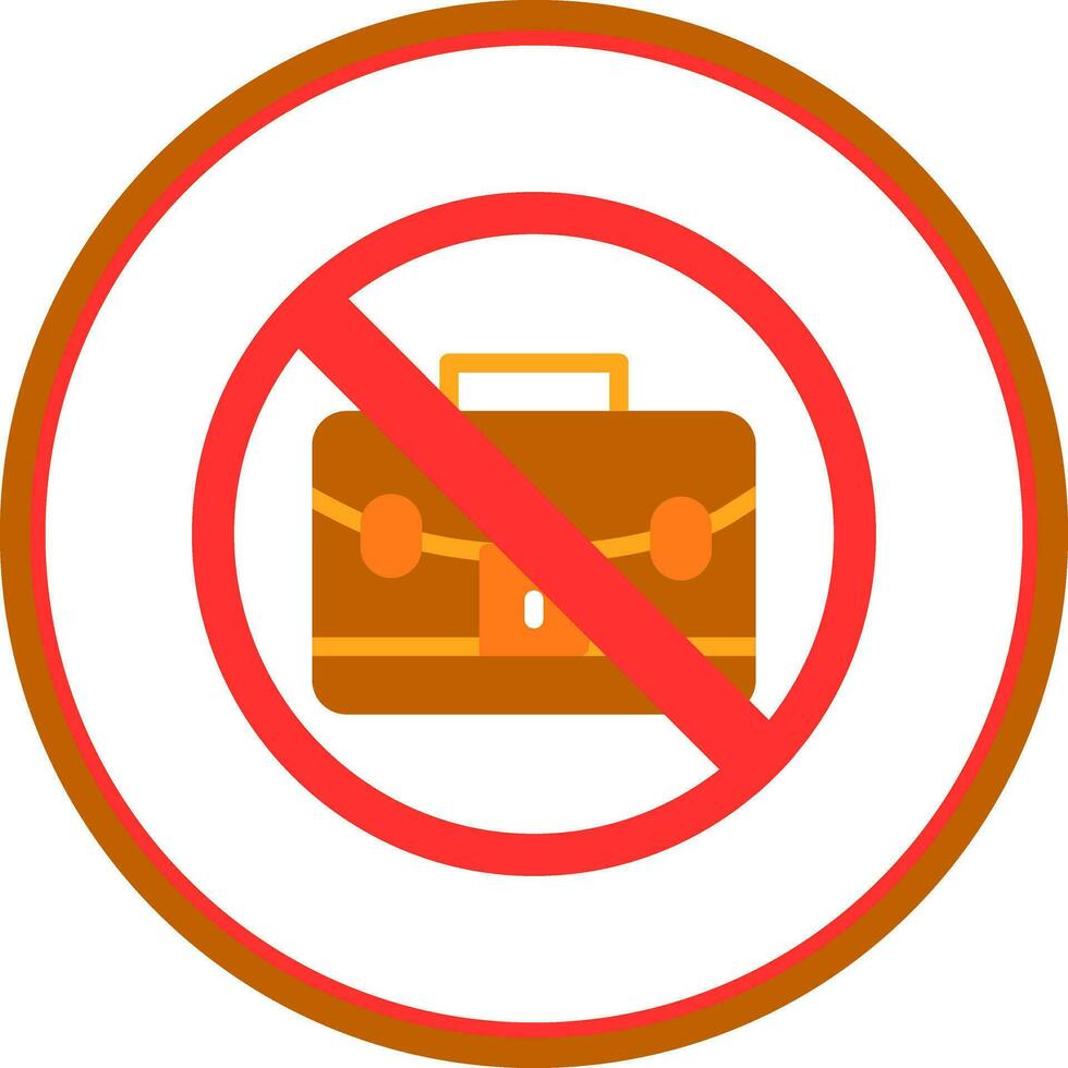 No bag Vector Icon Design