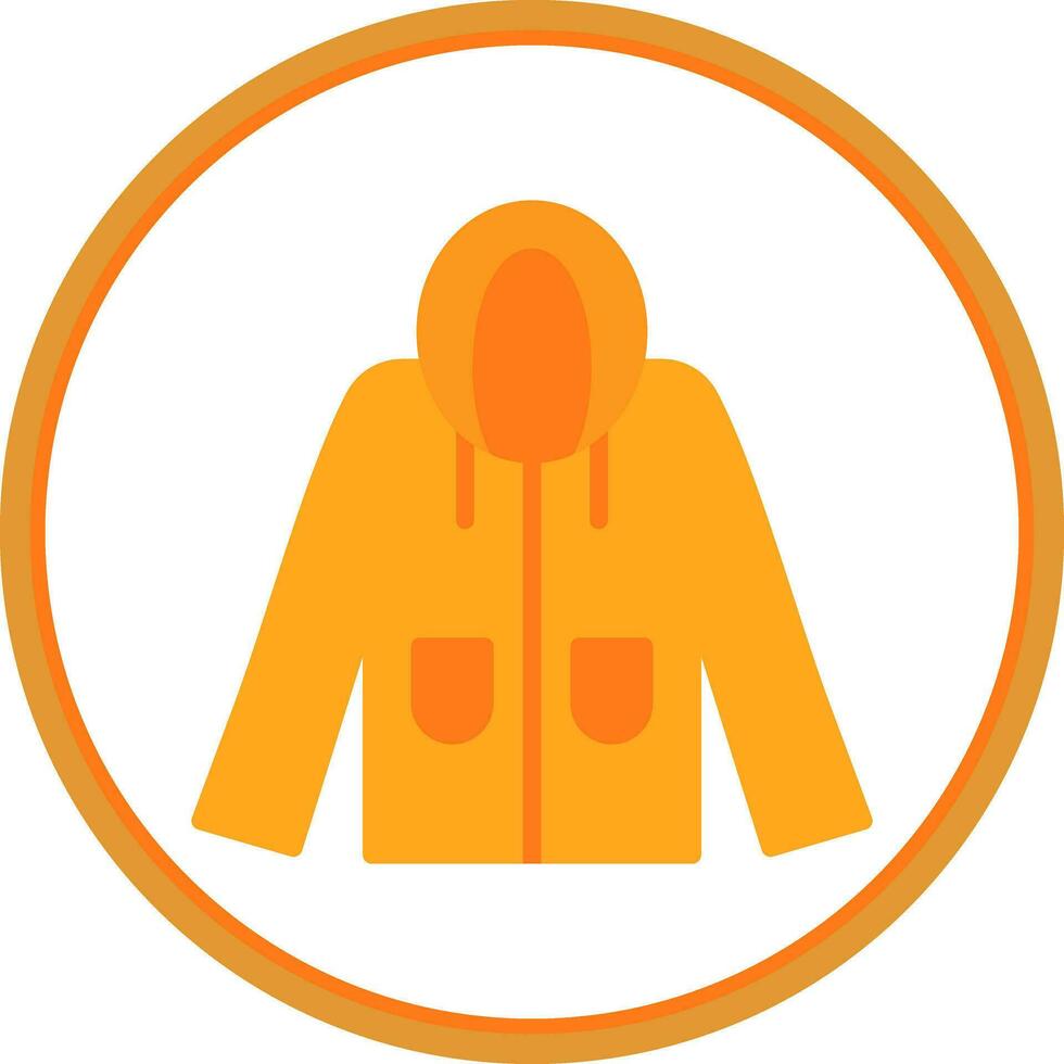Raincoat Vector Icon Design