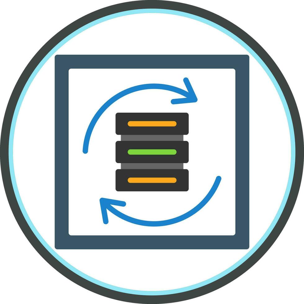 Data Syncing Vector Icon Design
