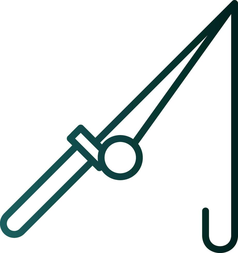 Fishing rod Vector Icon Design