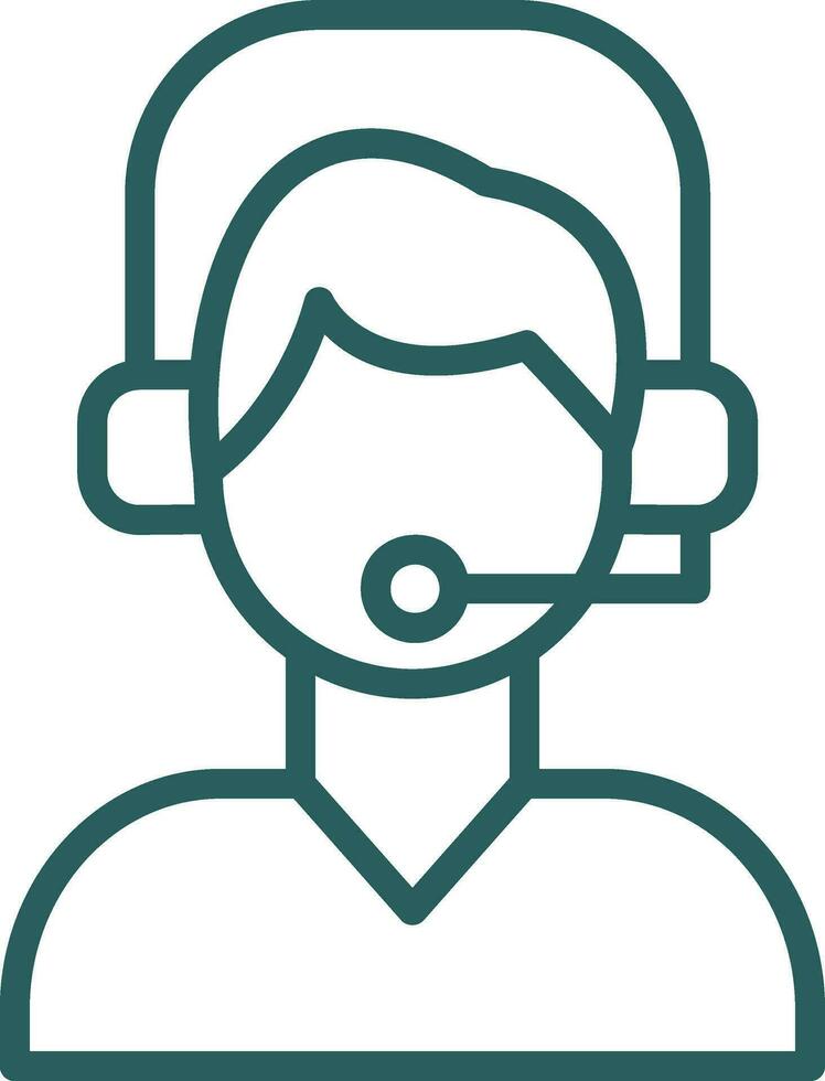 Customer Service Agent Vector Icon Design