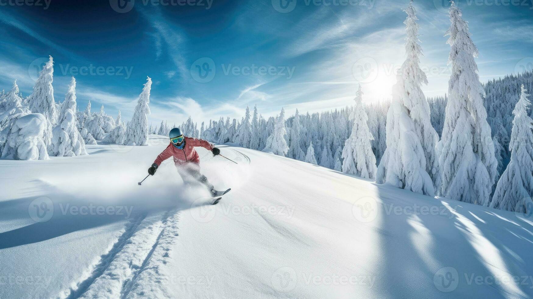 ai generative Winter extreme sports cool shot of ski in motion 33142320  Stock Photo at Vecteezy