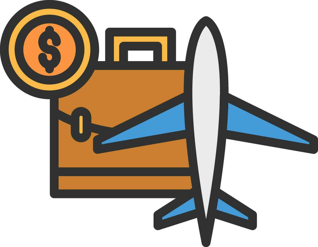 Business trip Vector Icon Design