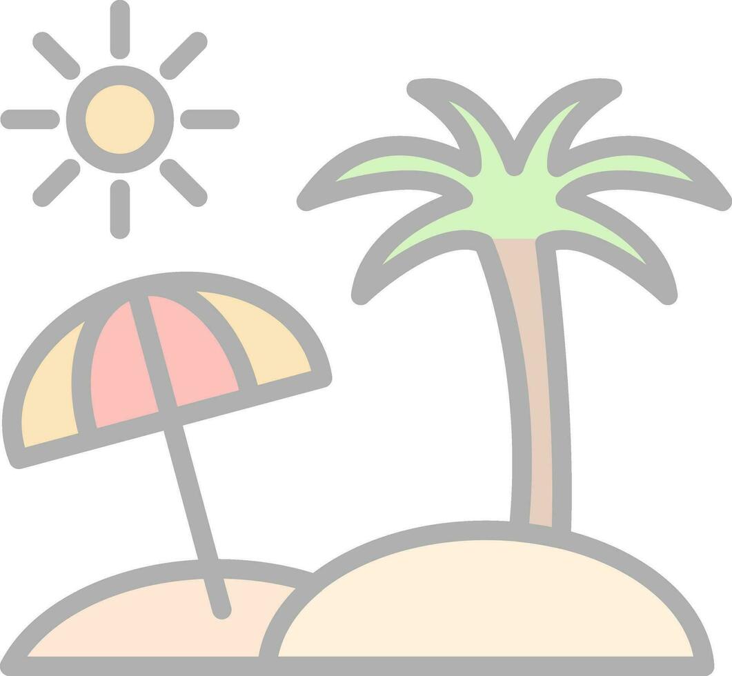 diseño de icono de vector de playa